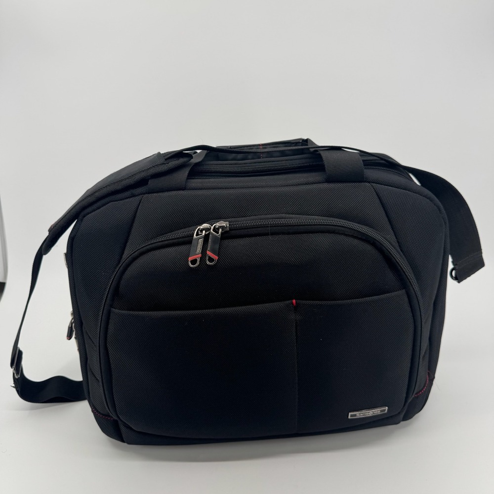 Samsonite Laptop Briefcase Black Shoulder Messenger Bag TSA Checkpoint Friendly